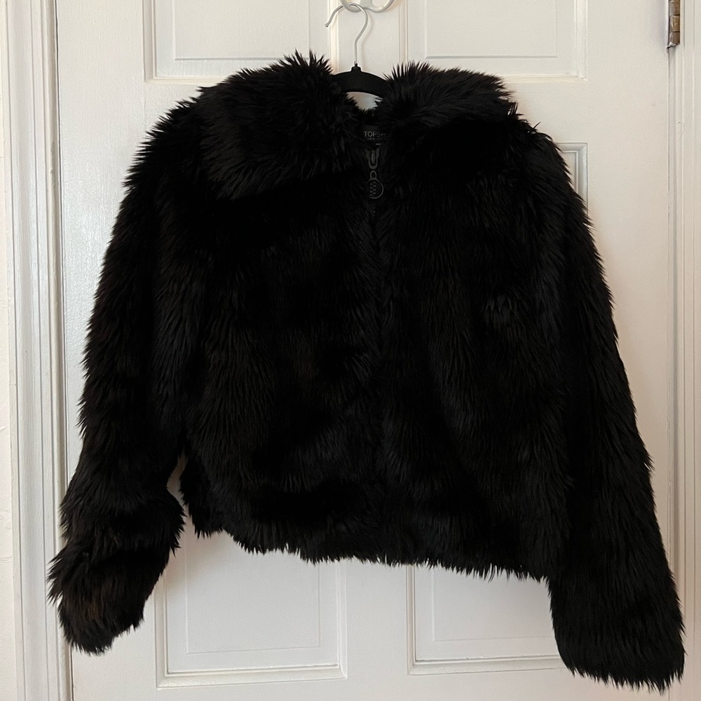 Topshop Faux Faur Coat